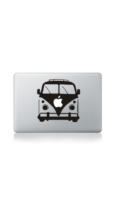 Autocollant MacBook -  VW Volkswagen kombi bus noir et - Blanc