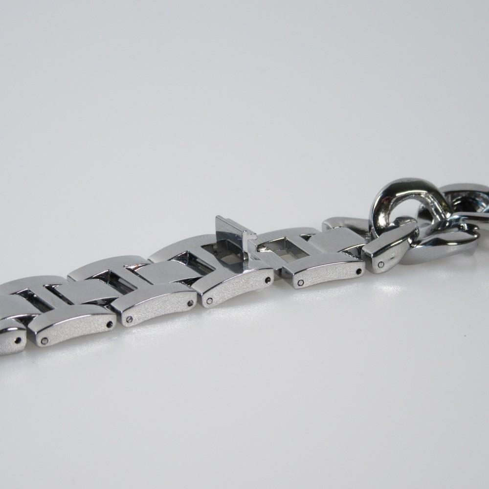Bracelet en acier Diamond Loop avec strass luxueux à grosses boucles - Argent - Apple Watch 38 mm / 40 mm