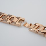 Bracelet en acier Diamond Loop avec strass luxueux à grosses boucles - Rose - Apple Watch 42 mm / 44 mm
