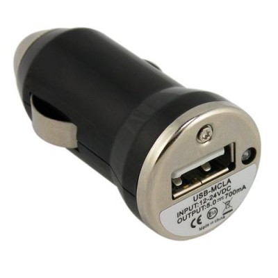 Adaptateur chargeur allume-cigare pour voiture / auto - USB-A Smartphone / Tablet - Noir