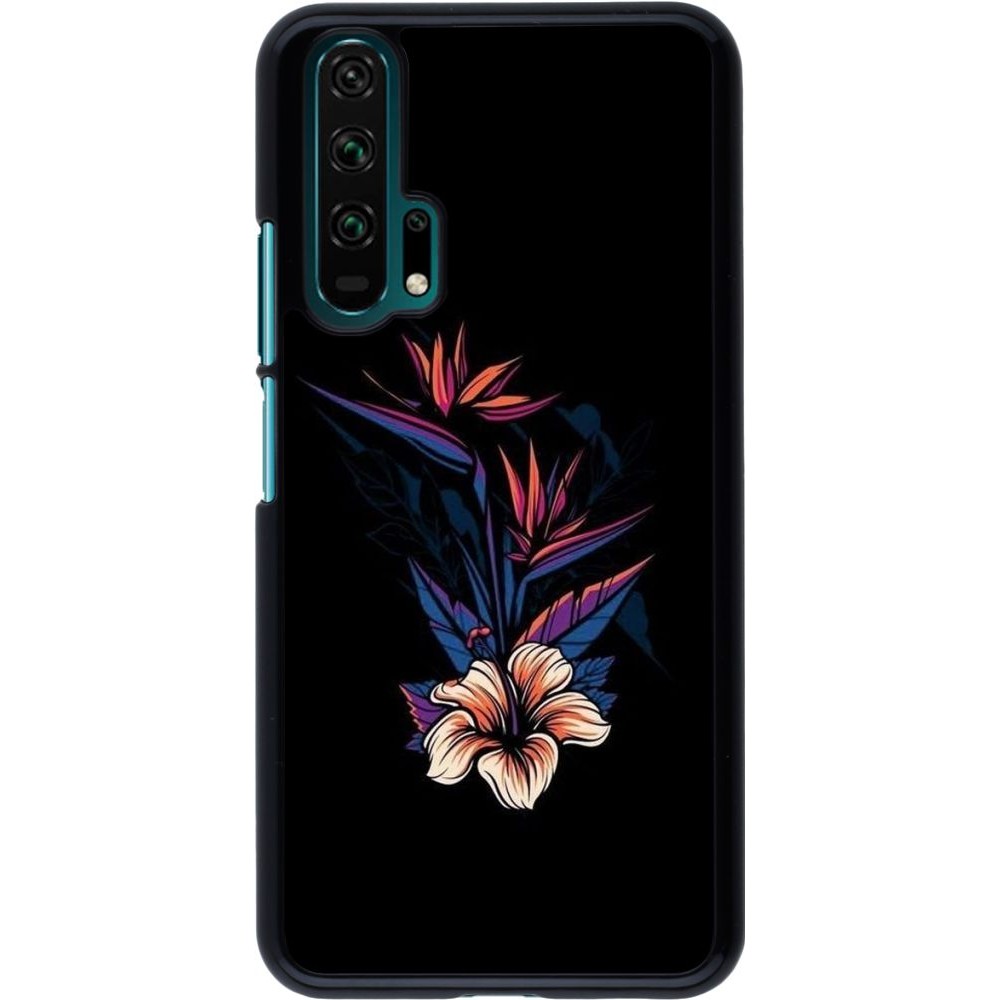 Coque Honor 20 Pro - Dark Flowers