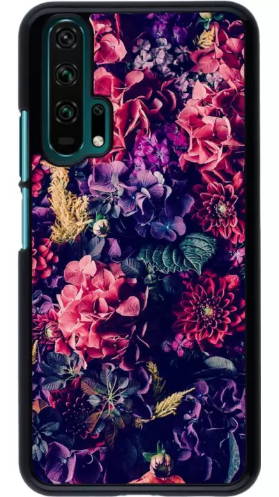 Coque Honor 20 Pro - Flowers Dark