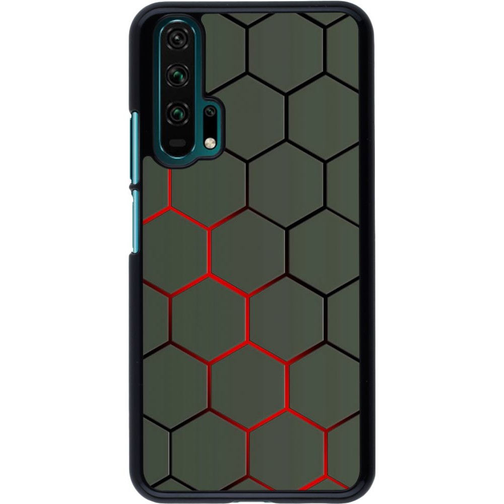 Hülle Honor 20 Pro - Geometric Line red