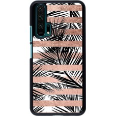 Coque Honor 20 Pro - Palm trees gold stripes