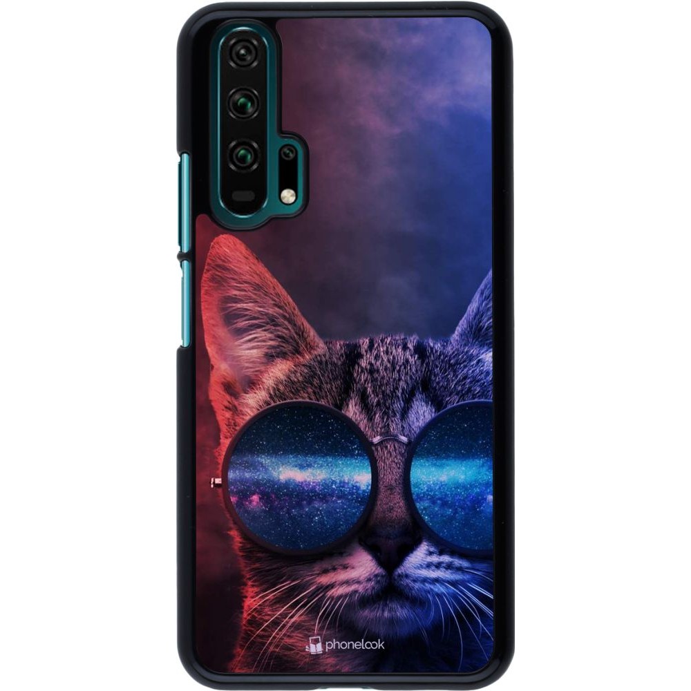 Coque Honor 20 Pro - Red Blue Cat Glasses