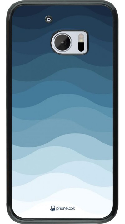 Coque HTC 10 - Flat Blue Waves