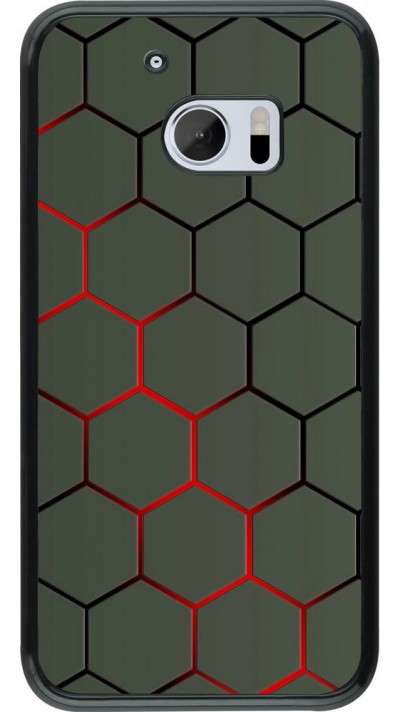 Coque HTC 10 - Geometric Line red
