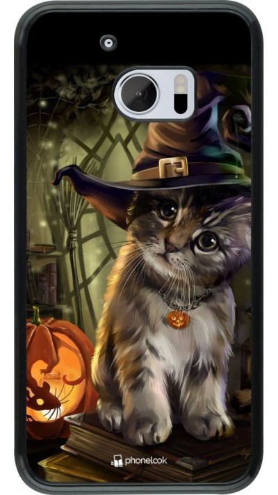Coque HTC 10 - Halloween 21 Witch cat