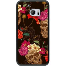 Hülle HTC 10 - Skulls and flowers