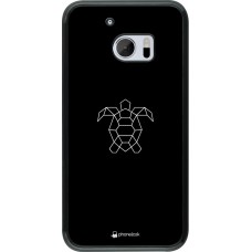 Hülle HTC 10 - Turtles lines on black