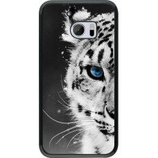Coque HTC 10 - White tiger blue eye