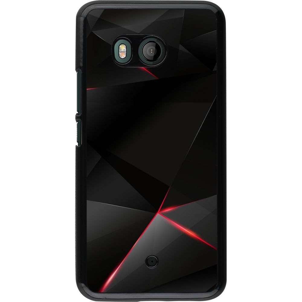 Coque HTC U11 - Black Red Lines