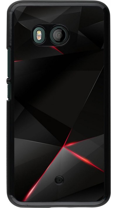 Hülle HTC U11 - Black Red Lines
