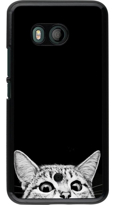 Hülle HTC U11 - Cat Looking Up Black