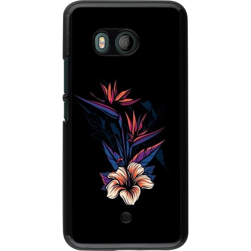 Hülle HTC U11 - Dark Flowers
