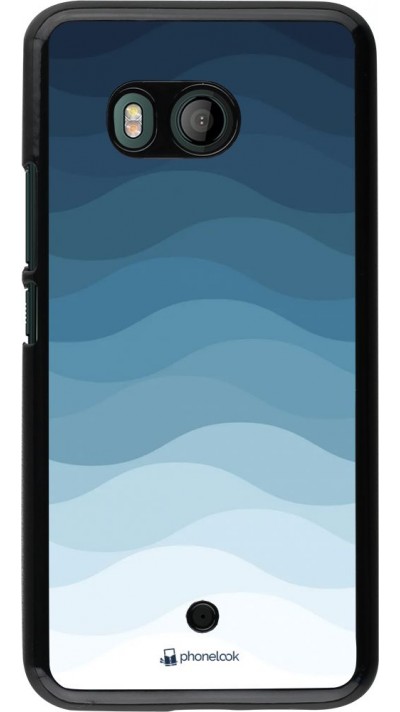 Coque HTC U11 - Flat Blue Waves