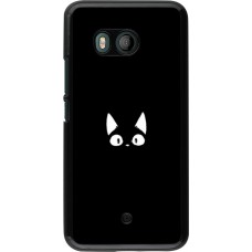 Coque HTC U11 - Funny cat on black