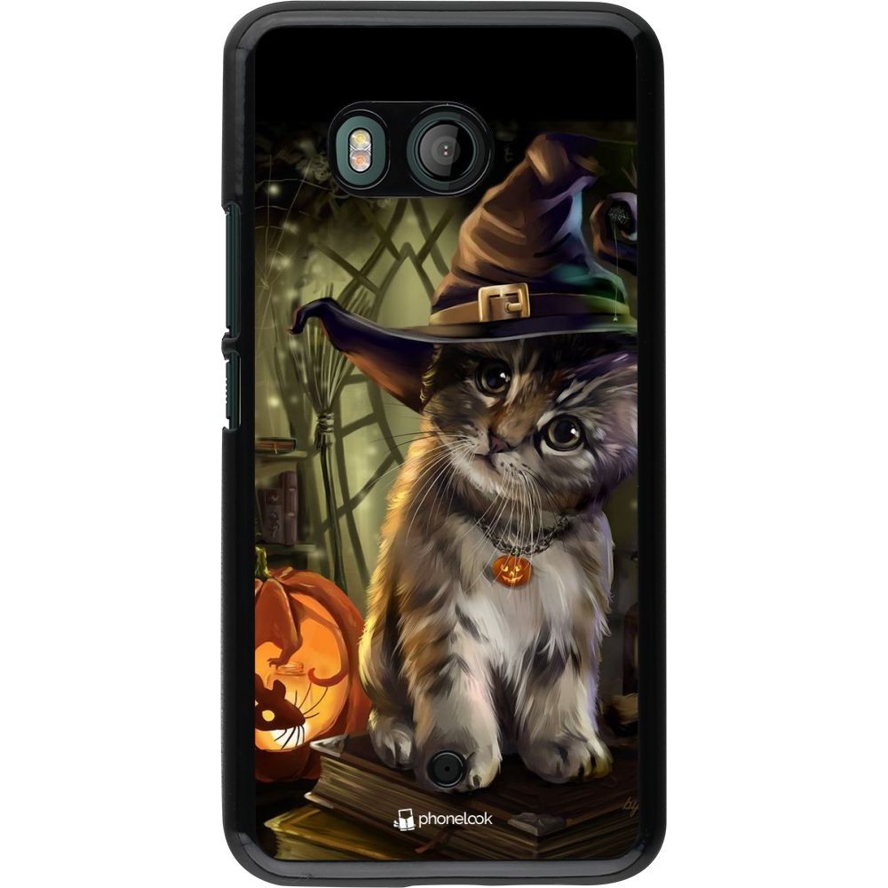 Coque HTC U11 - Halloween 21 Witch cat