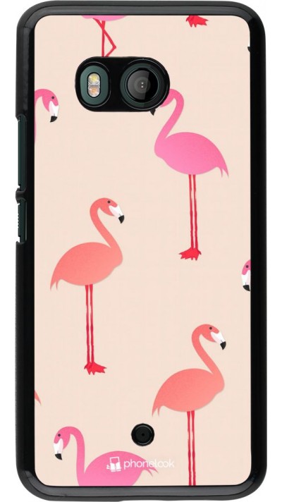 Hülle HTC U11 - Pink Flamingos Pattern