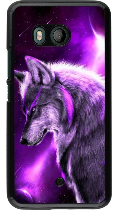 Coque HTC U11 - Purple Sky Wolf