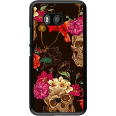 Coque HTC U11 - Skulls and flowers