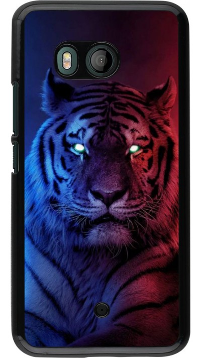 Coque HTC U11 - Tiger Blue Red