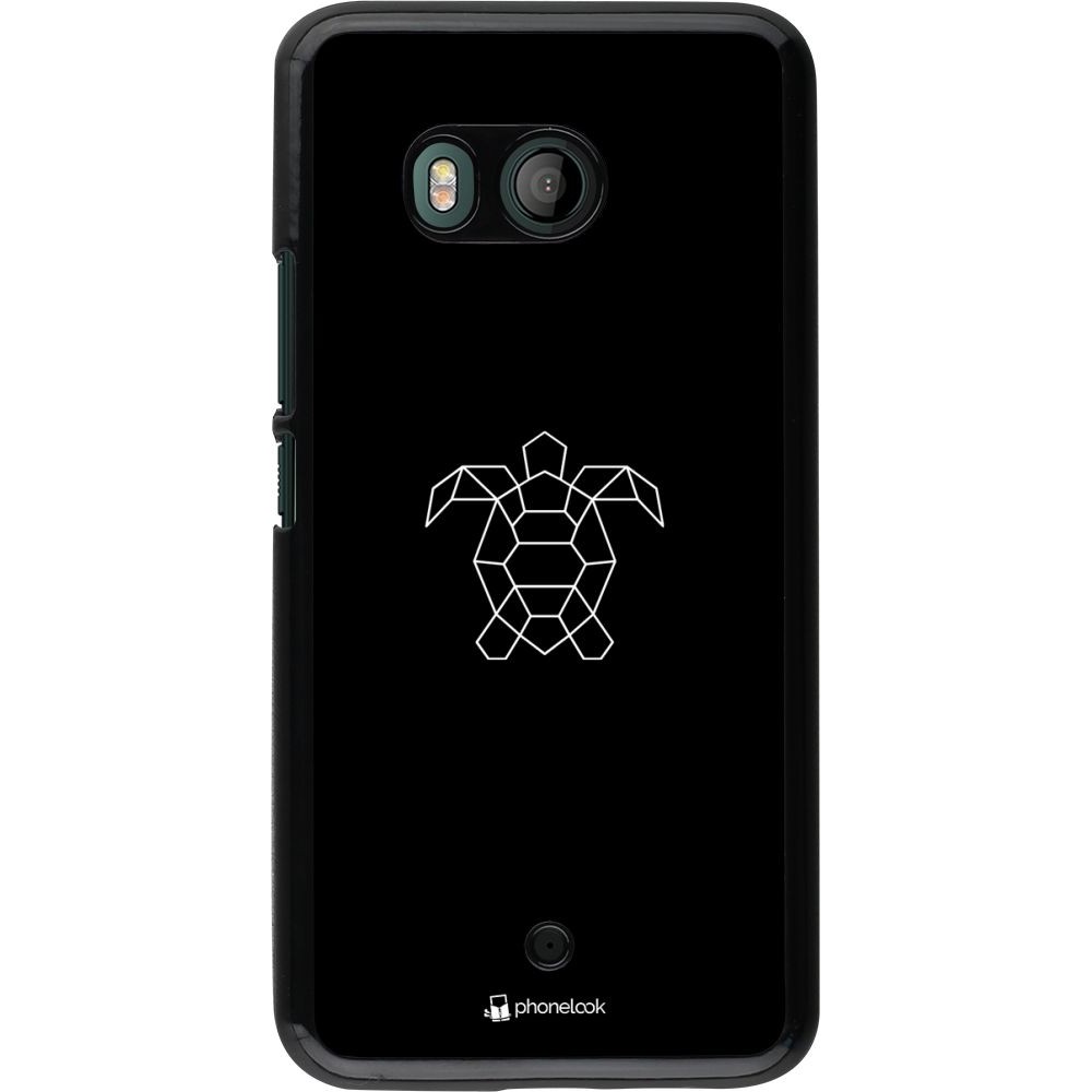 Coque HTC U11 - Turtles lines on black