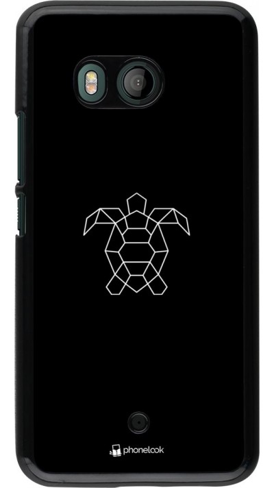 Coque HTC U11 - Turtles lines on black