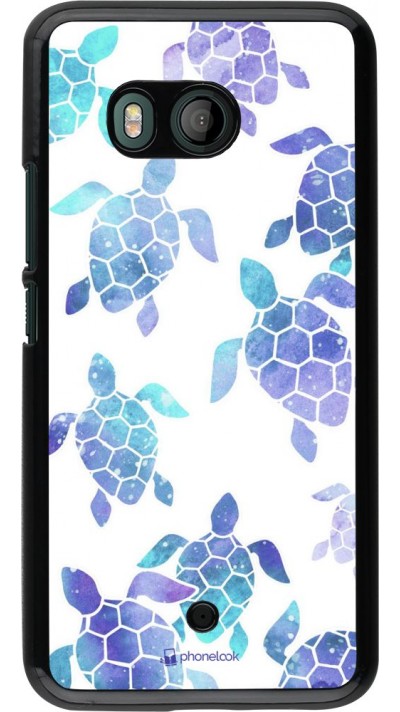 Coque HTC U11 - Turtles pattern watercolor