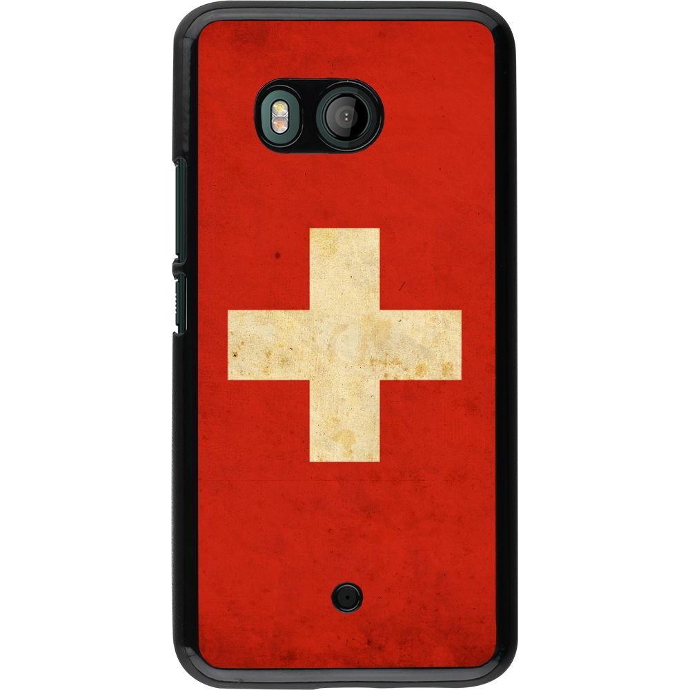Coque HTC U11 - Vintage Flag SWISS