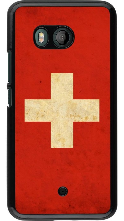 Hülle HTC U11 - Vintage Flag SWISS