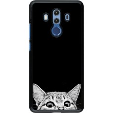 Coque Huawei Mate 10 Pro - Cat Looking Up Black
