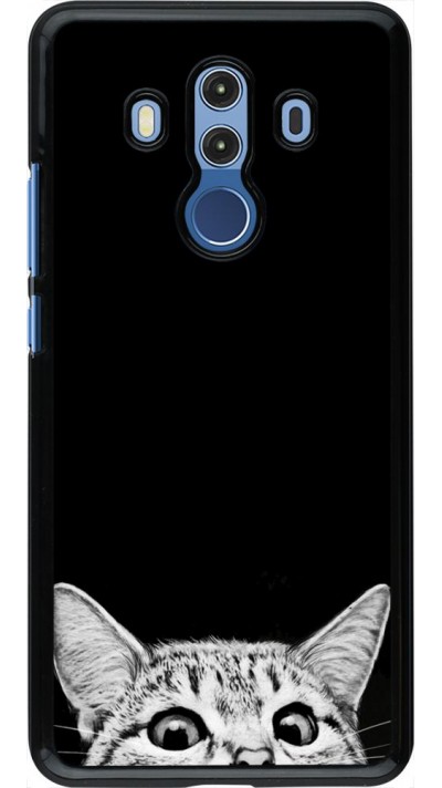 Coque Huawei Mate 10 Pro - Cat Looking Up Black