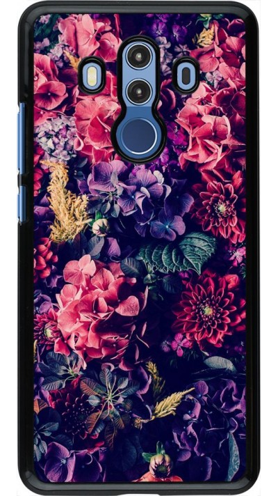 Coque Huawei Mate 10 Pro - Flowers Dark