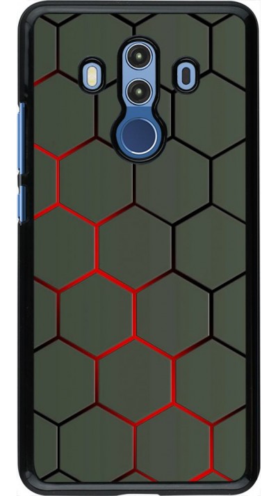 Coque Huawei Mate 10 Pro - Geometric Line red