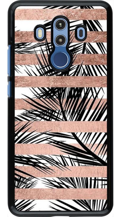 Coque Huawei Mate 10 Pro - Palm trees gold stripes