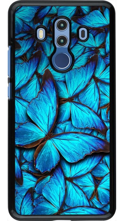 Coque Huawei Mate 10 Pro - Papillon - Bleu