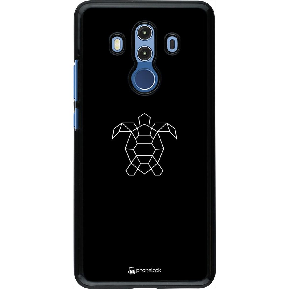 Hülle Huawei Mate 10 Pro - Turtles lines on black