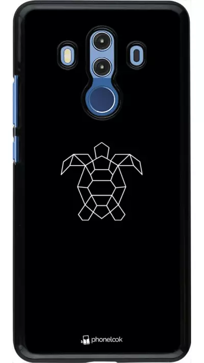 Coque Huawei Mate 10 Pro - Turtles lines on black
