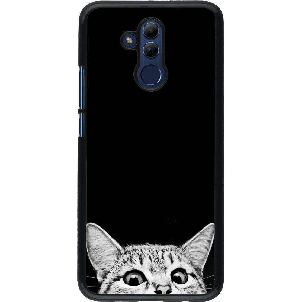 Hülle Huawei Mate 20 Lite - Cat Looking Up Black
