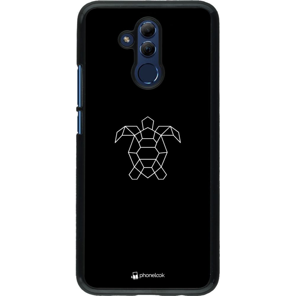 Hülle Huawei Mate 20 Lite - Turtles lines on black