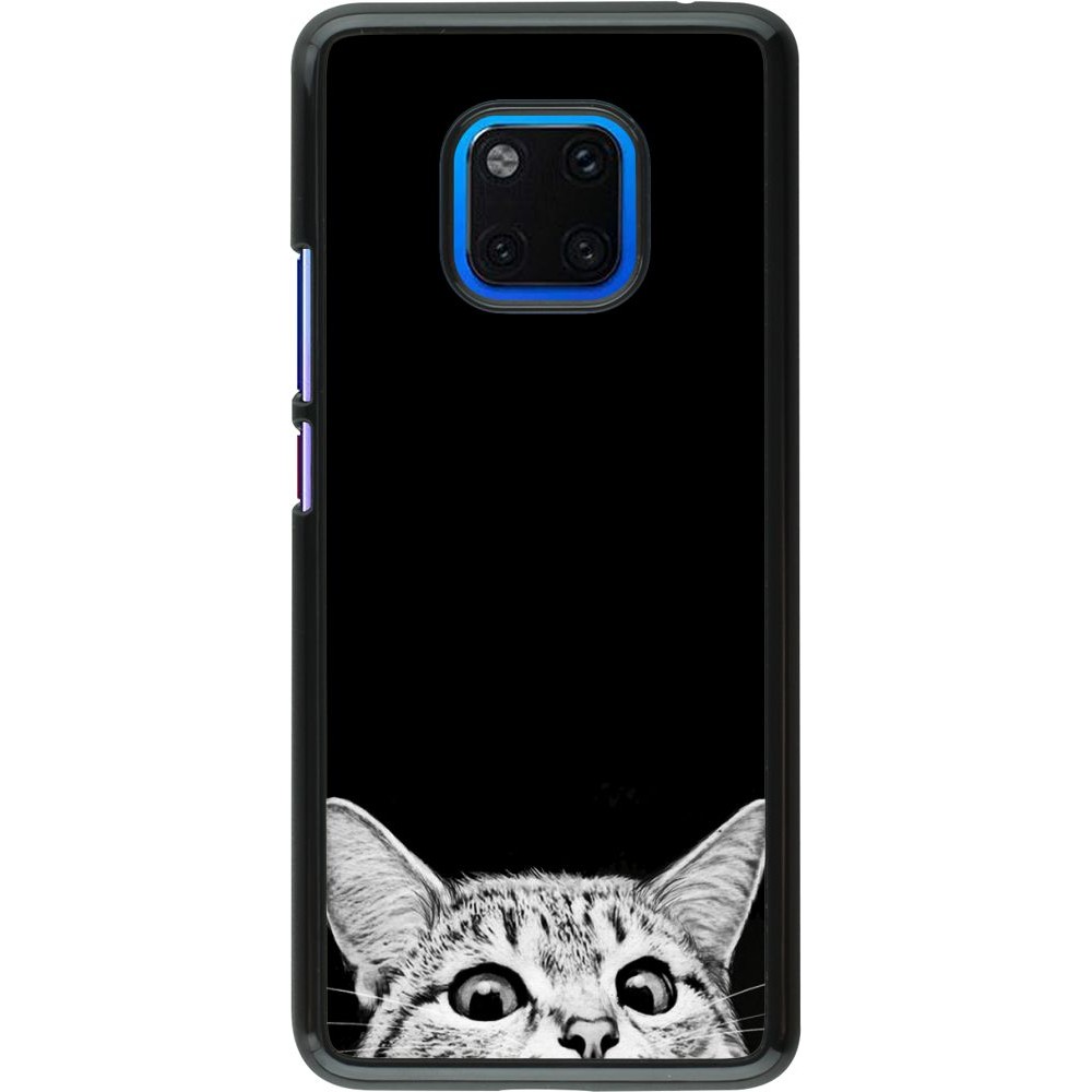 Coque Huawei Mate 20 Pro - Cat Looking Up Black