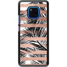 Coque Huawei Mate 20 Pro - Palm trees gold stripes