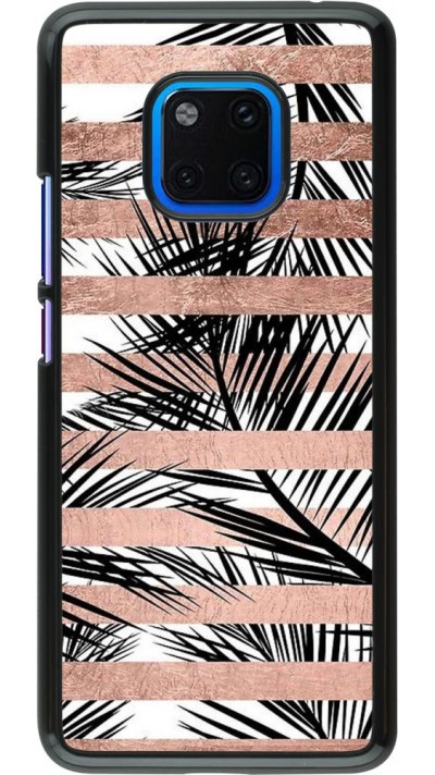 Coque Huawei Mate 20 Pro - Palm trees gold stripes