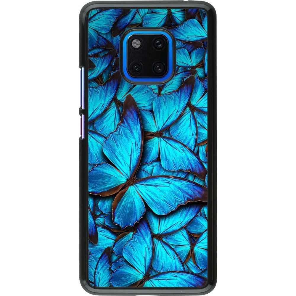 Coque Huawei Mate 20 Pro - Papillon - Bleu