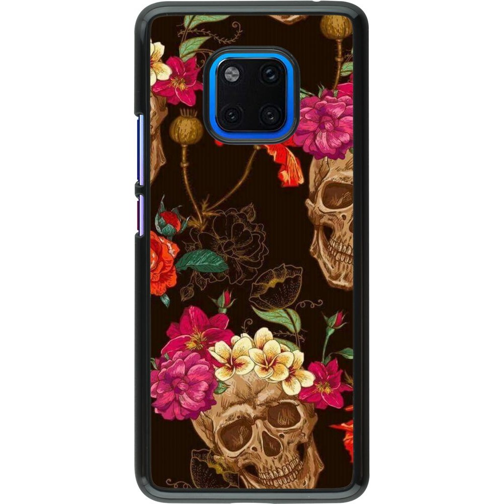 Coque Huawei Mate 20 Pro - Skulls and flowers