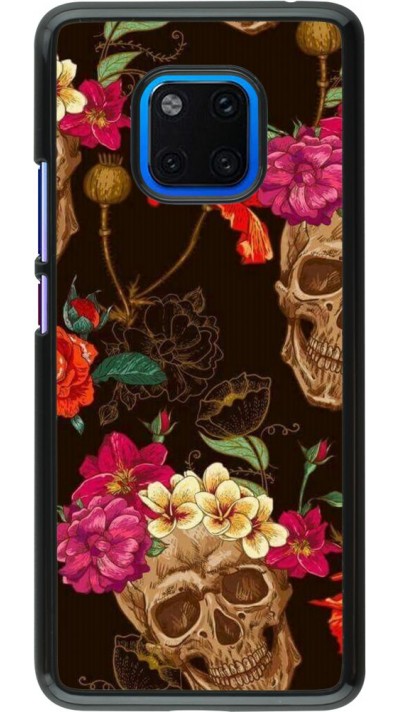 Coque Huawei Mate 20 Pro - Skulls and flowers