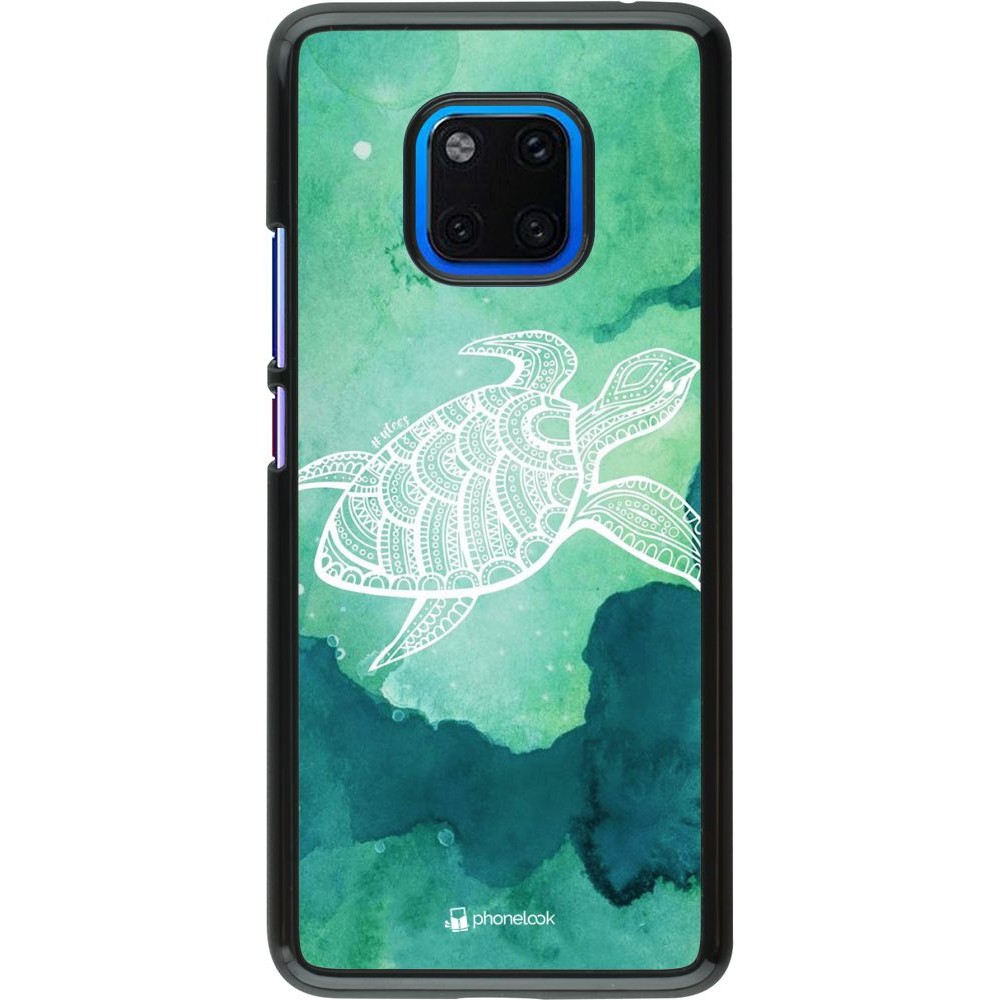 Coque Huawei Mate 20 Pro - Turtle Aztec Watercolor
