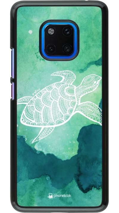 Coque Huawei Mate 20 Pro - Turtle Aztec Watercolor