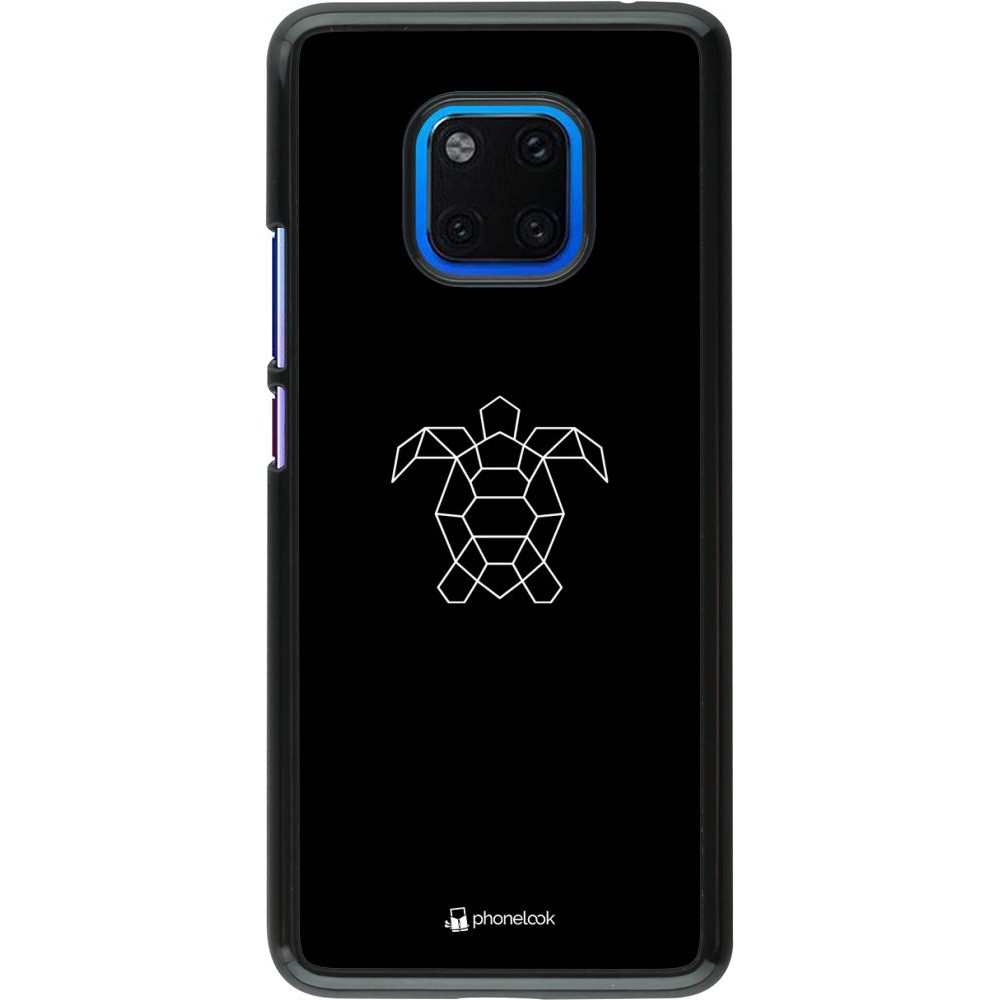 Coque Huawei Mate 20 Pro - Turtles lines on black